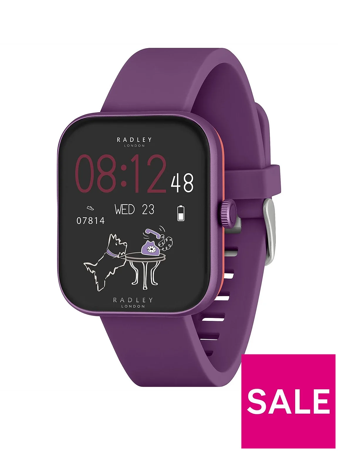 Series 32 Purple Silicone Strap Smart Watch